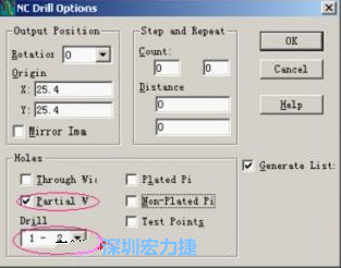 轉(zhuǎn)完Gerber后，接著還需轉(zhuǎn)鉆孔，通孔和盲、埋孔的轉(zhuǎn)法有所不同，轉(zhuǎn)通孔只須點擊Add，在彈出的窗口Document Name輸入文件名