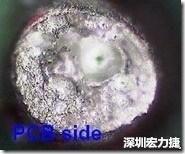 孔洞 紅墨水染紅測(cè)試分析-PCB面，判退，孔洞