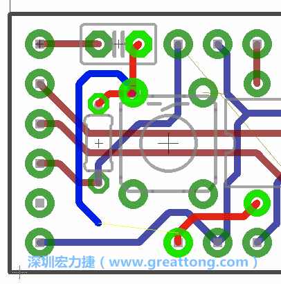 最后，你會(huì)在板的背面新增一個(gè)接地面（ground plane），如圖7.2所示。