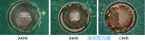 圖14- 冷球拉力試驗后，光學顯微鏡下的失效模式