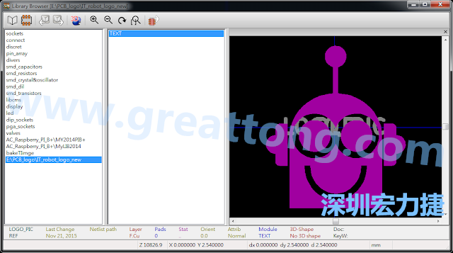 目前這個(gè)Library IT_robot_logo_new.mod 只有一個(gè)footprint。如何增加更多footprint 到這個(gè)library 中呢?