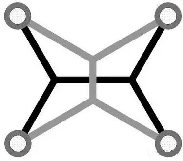 灰色Steiner樹不是最優(yōu)的，但黑色Steiner樹是最優(yōu)的。
