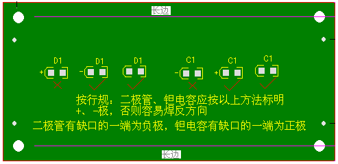 關于二極管、鉭電容的極性標注